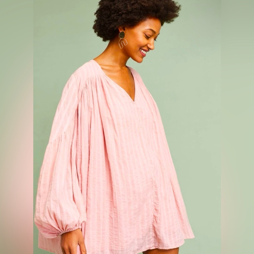 ANTHRO STEELE Tripoli Mini Tunic Dress Pink M